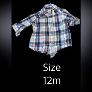 Little boys button up dress shirt size 12m